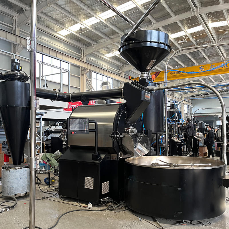 Large coffee roasting equipment on the Yoshan factory floor